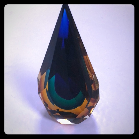 HP 4/23!๐ฅMurano Sommerso teardrop sculpture - Picture 3 of 8